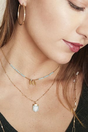 Necklace Inner Strength Green Stainless Steel h5 Picture2